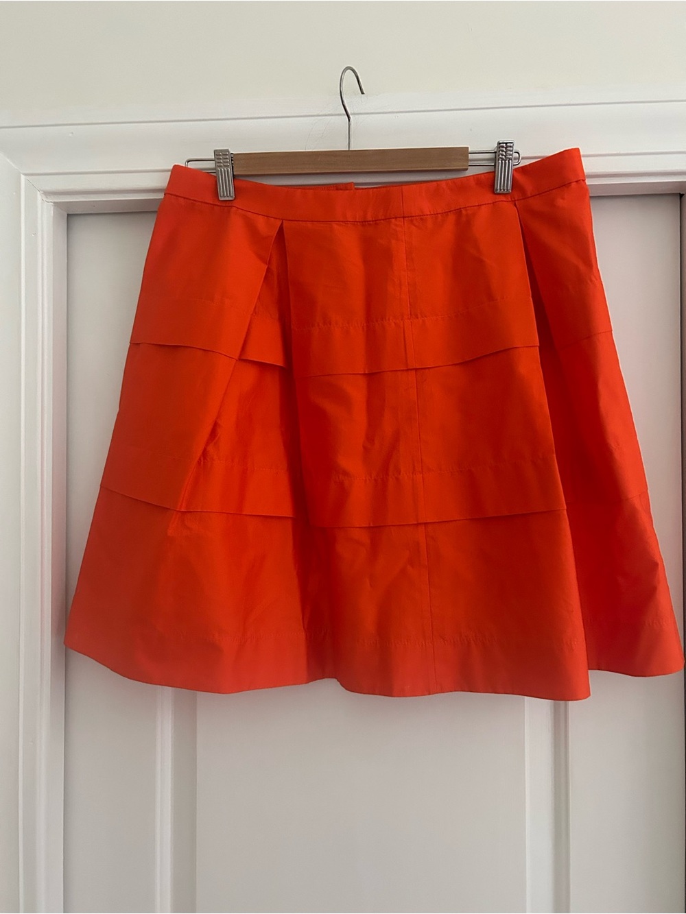 J. Crew Bright Orange Tiered A-Line Skirt